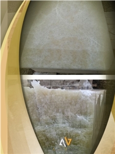 Green White Onyx Blocks