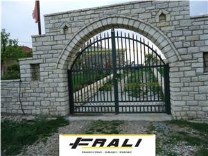 White Engraved Stone Building & Walling
