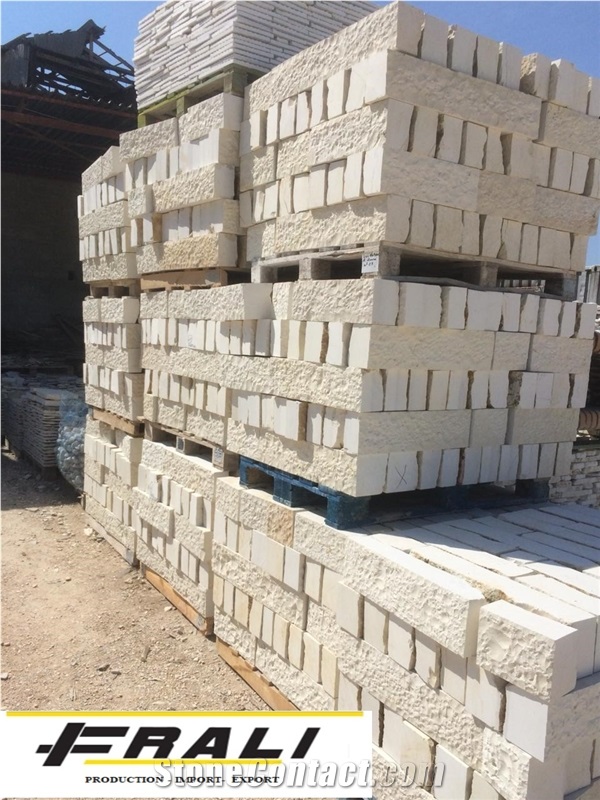 White Limestone Split Wall Stone