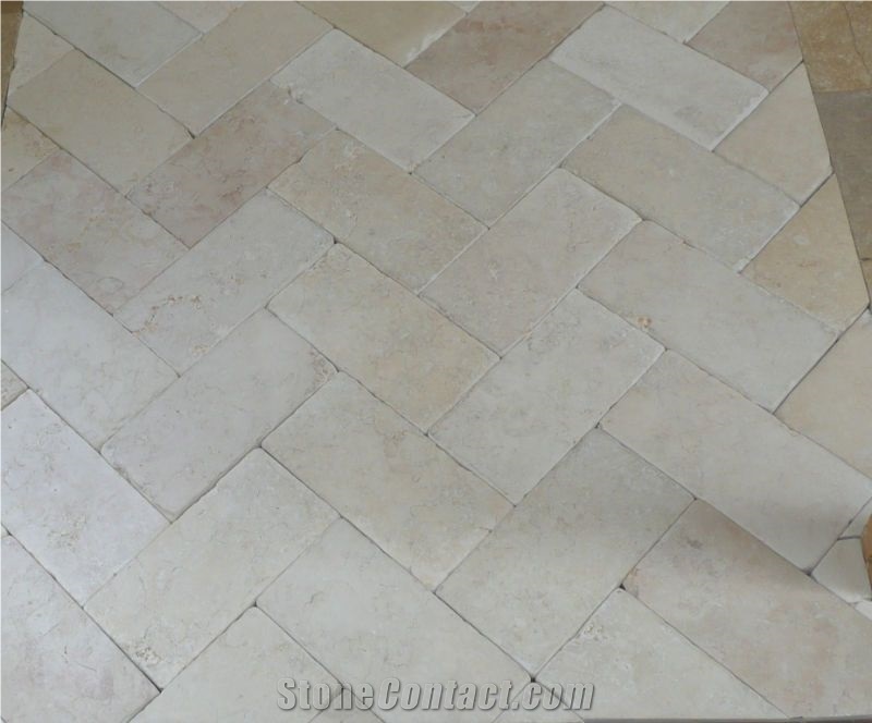 Crema Marfil Tumbled Marble Paving Tiles
