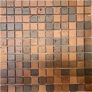 Terracotta Washed Stone Mosaic 30 X 30cm