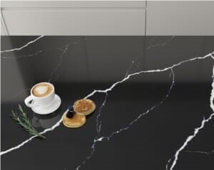 Artificial Quart Stone Bq8740 - Nero Marquina Quartz Stone Slabs