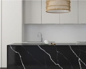 Artificial Quart Stone Bq8740 - Nero Marquina Quartz Stone Slabs