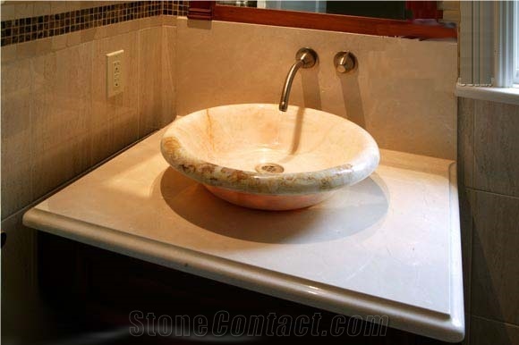 Beige Marble Stone Sink, Wash Basin