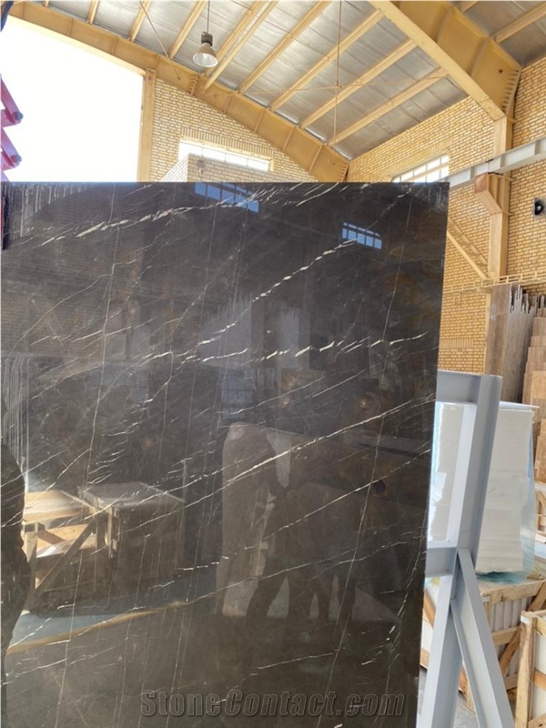 Pietra Grey Marble Slabs, Lashotor Black Marble Slabs