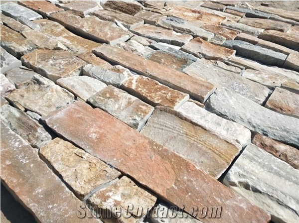 Golden Quartzite Cement or Meshed Back Z Type Panels