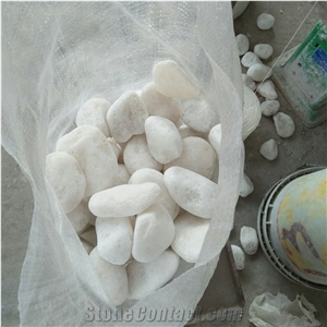 White Marble Tumbled Pebble Stone White Marble Tumbled Pebble Stone