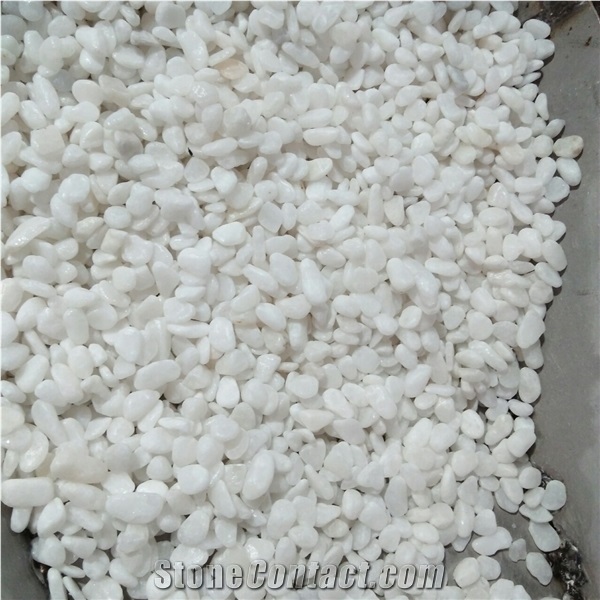 White Marble Tumbled Pebble Stone