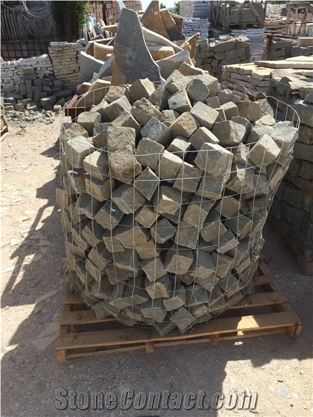 Grey Sandstone Cubes, Cobblestone, Pavers