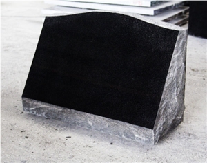 Absolute Black Polished Cemetery Slant Marker Tomb