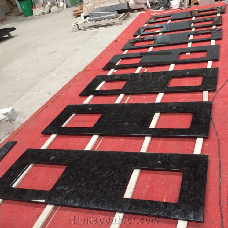 Angola Brown Granite Bathroom Countertop Black