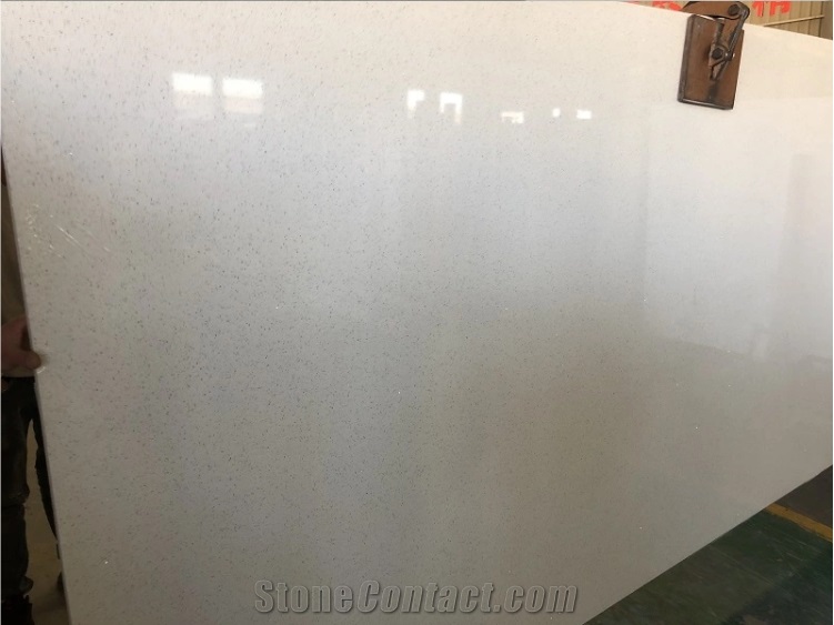 Artificial Crystal Quartz Slab White Countertop