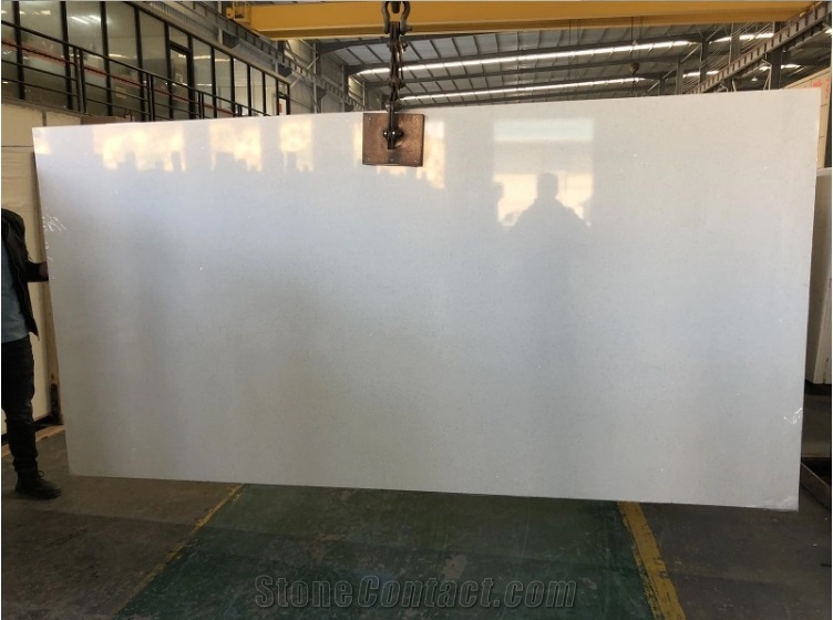 Artificial Crystal Quartz Slab White Countertop