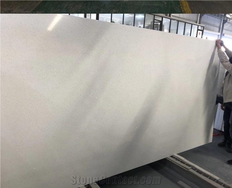 Artificial Crystal Quartz Slab White Countertop