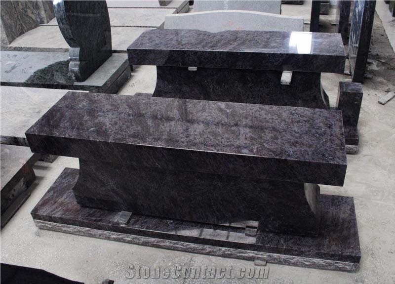 Bahama Blue Granite American Style Monument