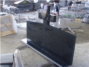 Beida Dark Green Granite Polished Tombstone