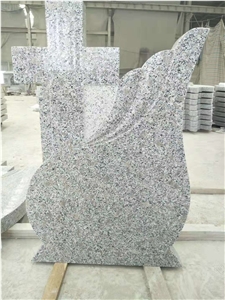 G383 Granite Pearl Flower Romania Tombstones