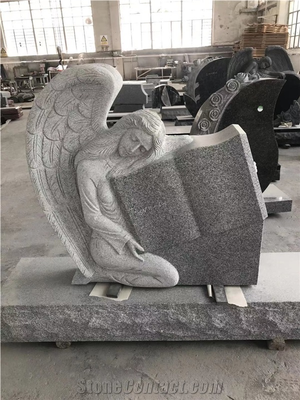 G603 Grey Granite Book Shaped Monuments Headstone