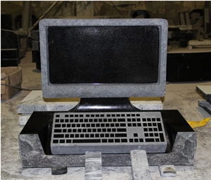 Indian Black Computer Shape Monument