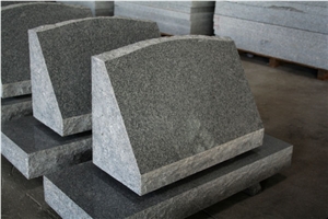 Light Grey G633 Polished Slant Marker Tombstone