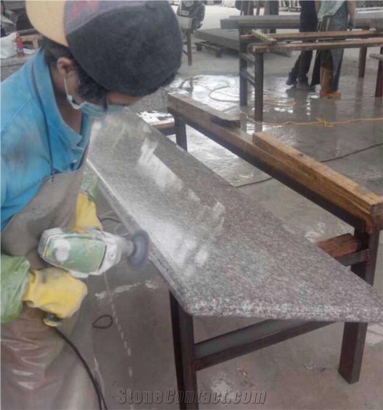 Prefabricated G664 Brown Granite Kitchen Tops