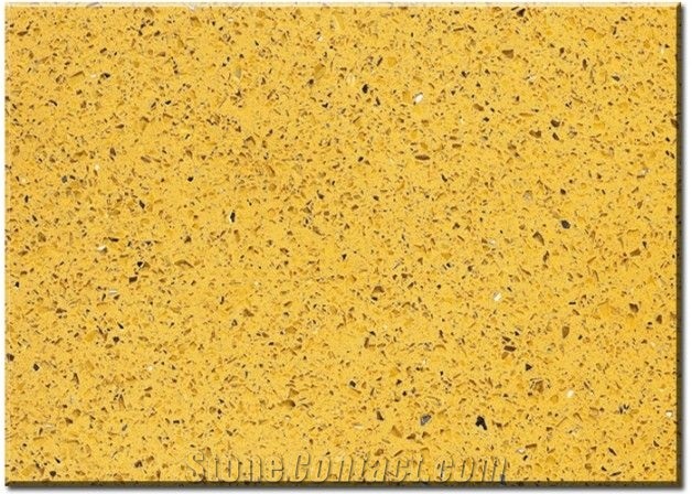 Yellow Quartz Solid Surface Slabs & Tiles