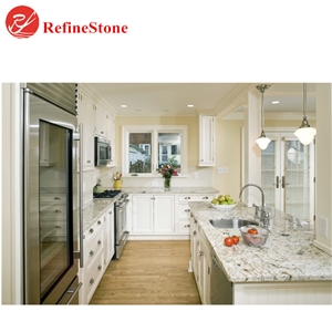 Andromeda White Granite Kitchen Countertop,Island