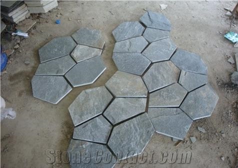 Black and White Quartzite Flat Cultured Stone