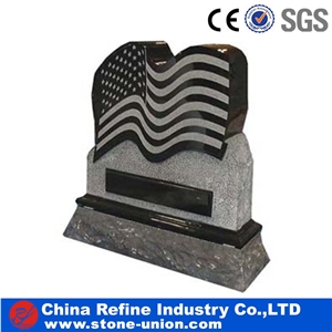 Black National Flag Monument Tombstone,Gravestone