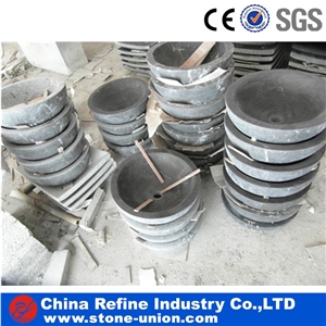 Blue Limestone Honed Round Washing Basin