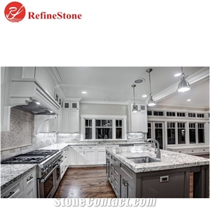 Brazil Snow White Granite Countertops, Bar Tops