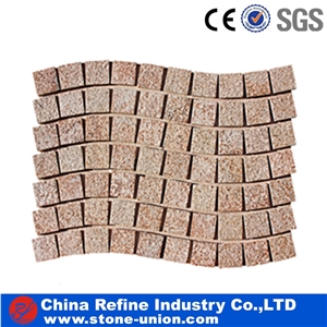 Cheap Driveway Granite Paving Stone on Mesh