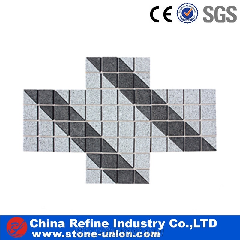 Cheap Driveway Granite Paving Stone on Mesh
