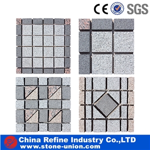 Cheap Driveway Granite Paving Stone on Mesh