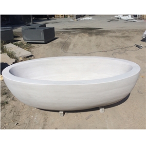 Cheaper Yellow Limestone Stone Bathtub for Sale