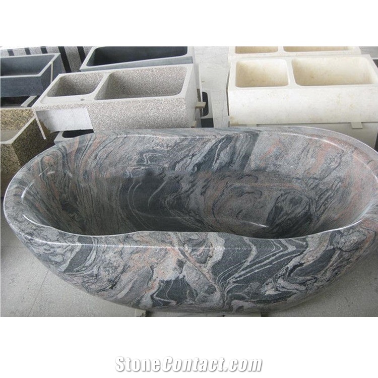 Cheaper Yellow Limestone Stone Bathtub for Sale