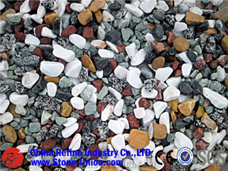 China Manufacturer Mixed Color River Stone
