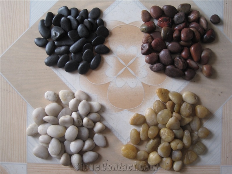 China Manufacturer Mixed Color River Stone