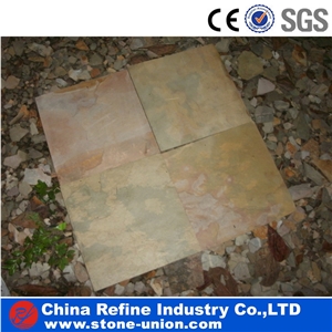 Chinese Cheap Rusty Slate Tiles,Yellow Slate Tiles