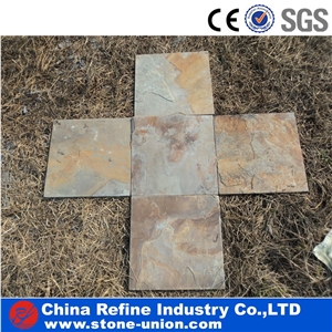 Chinese Cheap Rusty Slate Tiles,Yellow Slate Tiles