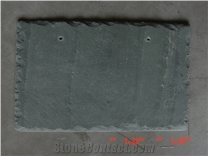 Chinese Green Natural Edges Slate Roofing Tiles