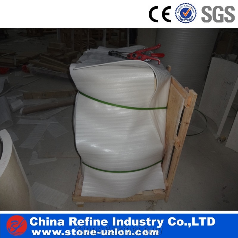 Customized Beige Sandstone Column,Landscape Pillar