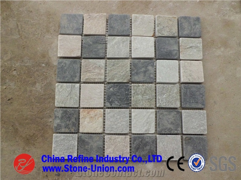 Grey Slate Wall Tile Mosaic for Flooring Tile