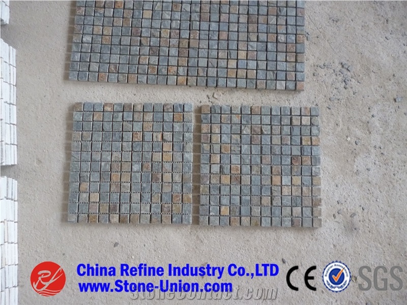 Grey Slate Wall Tile Mosaic for Flooring Tile