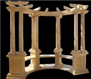 Hand Carved Sculptured Natural Marble Gazebos & Pavilion
