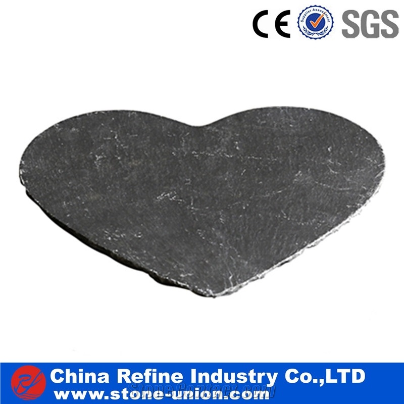 Heart Shape Black Slate Coasters For Sale