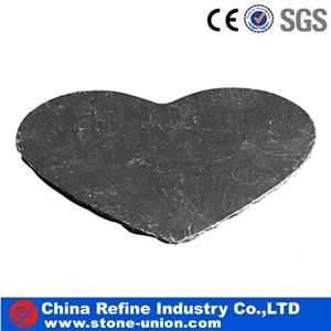 Heart Shape Black Slate Coasters For Sale