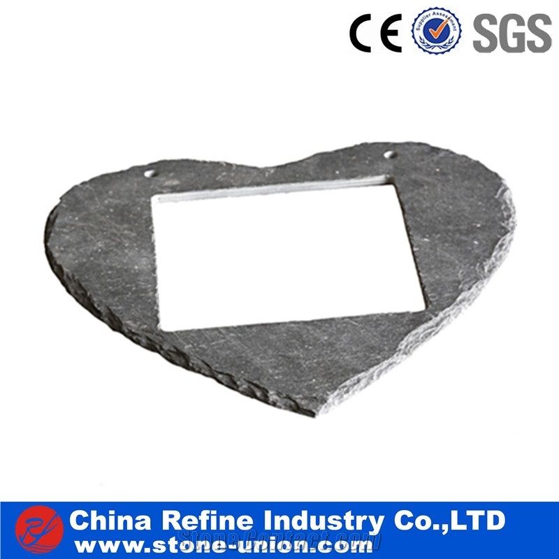 Heart Shape Black Slate Coasters For Sale
