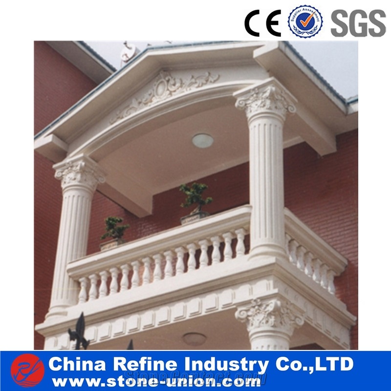 Home Decorated Limestone Pillar,Roman Column