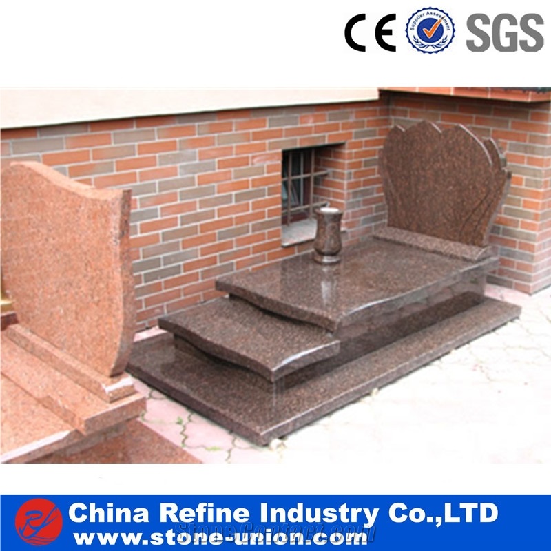 Indian Multi Red Granite Monument and Tombstone